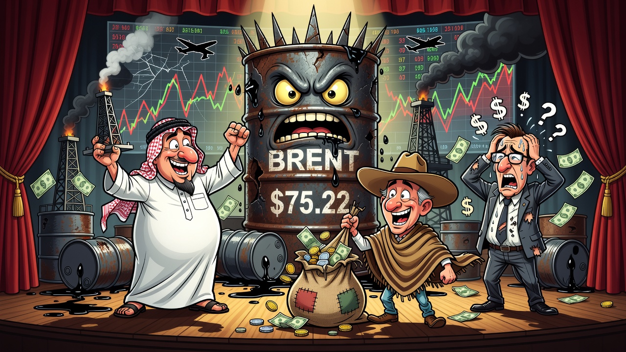 Petróleo Brent cotiza en torno a los 75 dólares por barril este 12 de julio