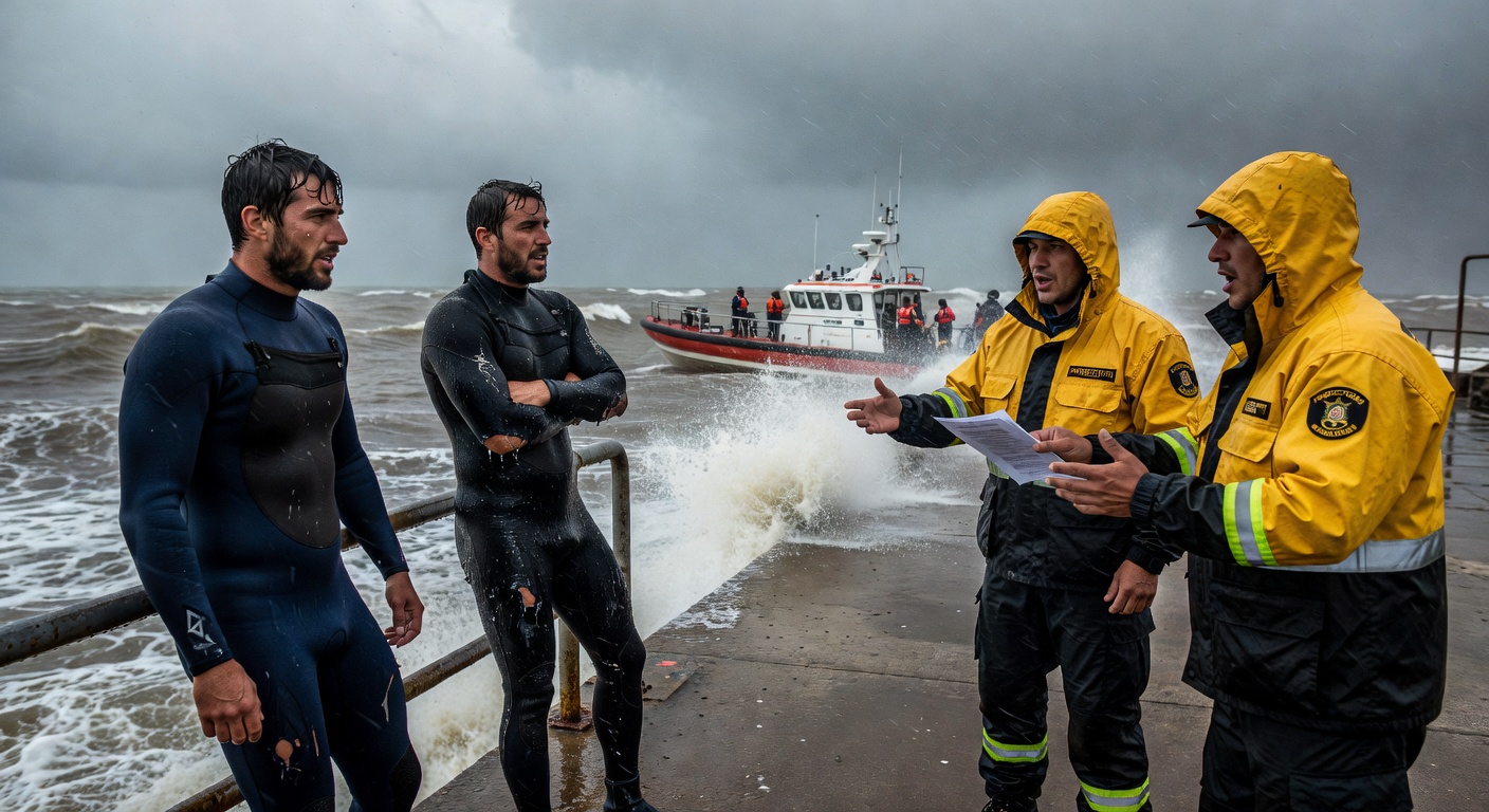 Denunciaron a dos deportistas tras rescate en medio del temporal