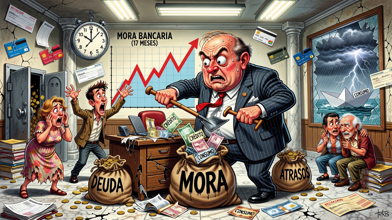 Image for La mora bancaria volvió a subir en abril y acumula 17 meses de crecimiento