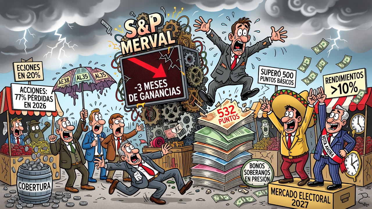 Mercado en modo electoral: el S&P Merval borró 3 meses de ganancias y el riesgo país quebró los 500 puntos