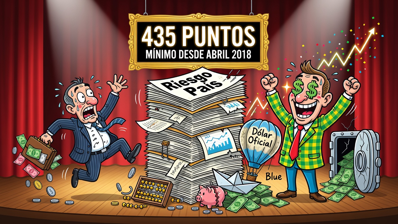 Riesgo país bajó a 435 puntos, mínimo desde abril de 2018