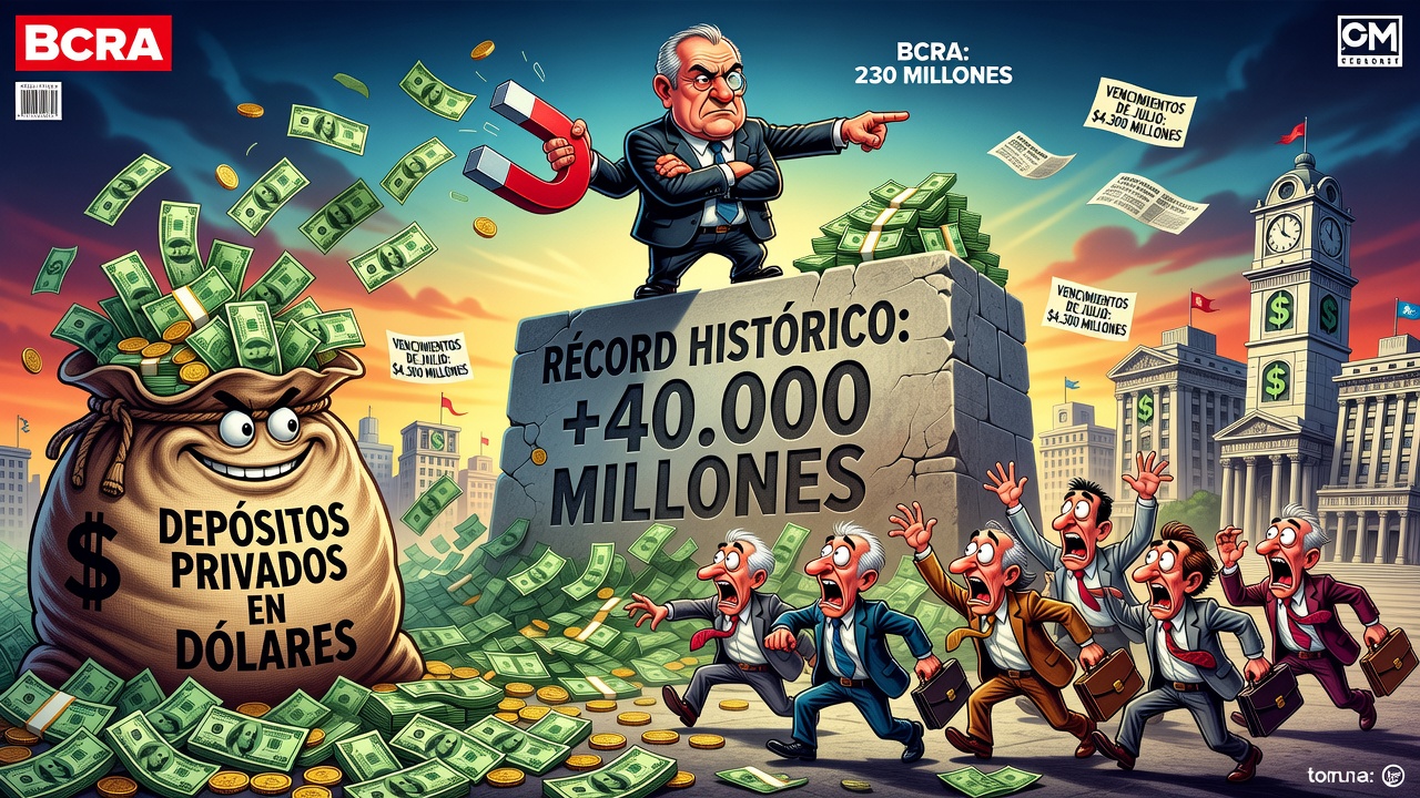 Image for Los depósitos privados en dólares superaron los 40.000 millones tras el pago de vencimientos