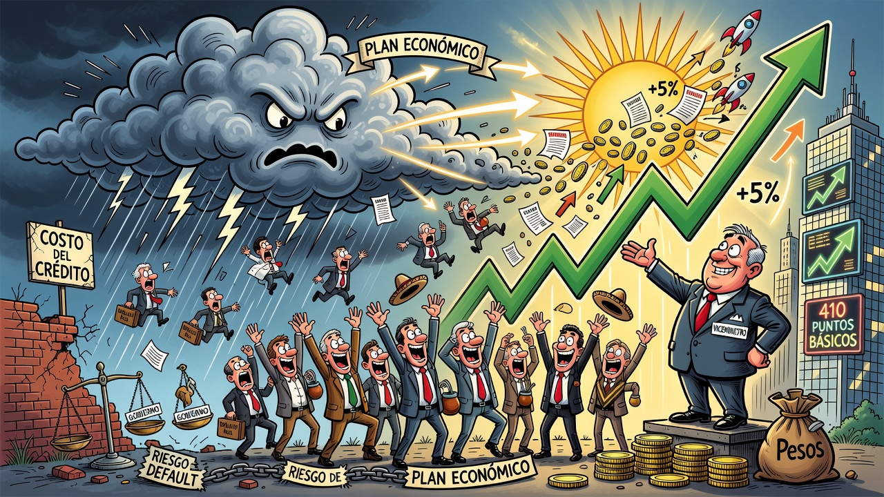 Image for El riesgo país bajó a 410 puntos tras la mejora de Moody’s