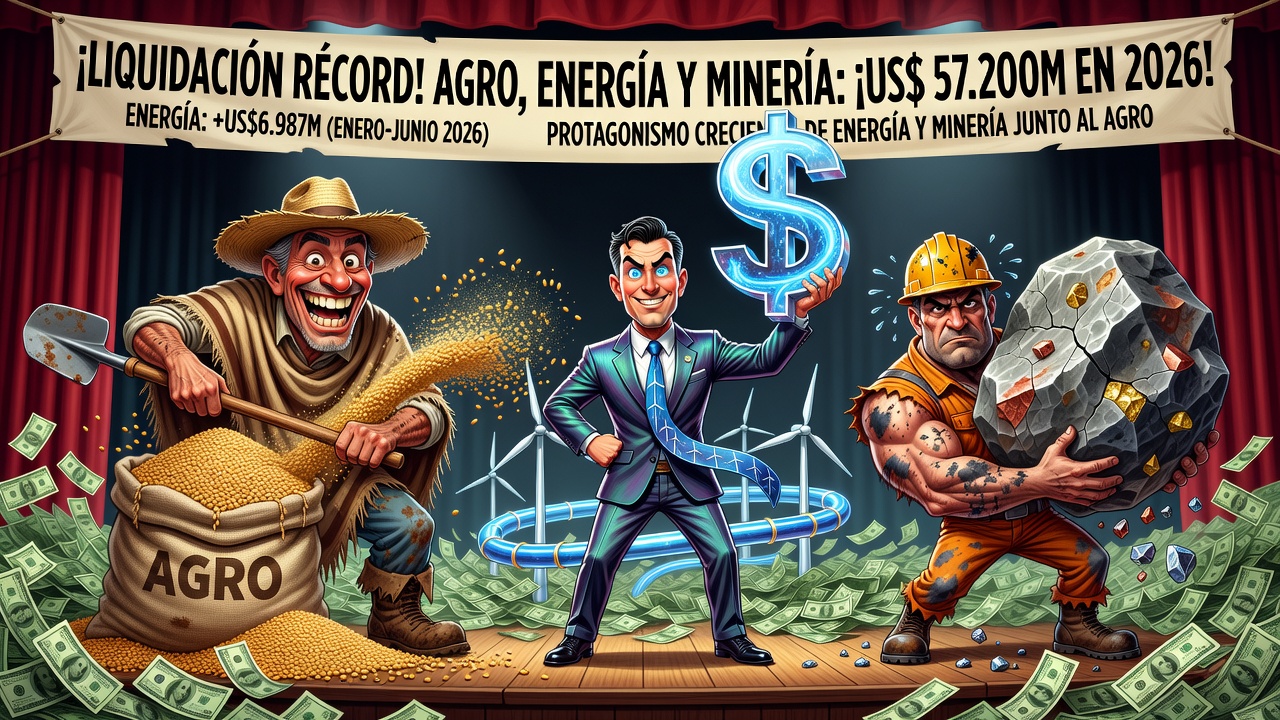 Agro, energía y minería proyectan liquidación récord de dólares para 2026