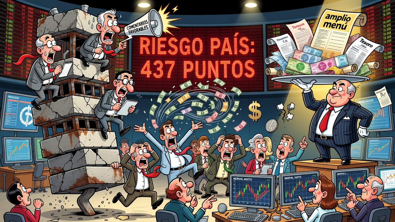Image for Riesgo país se mantiene en 437 puntos y Merval opera mixto