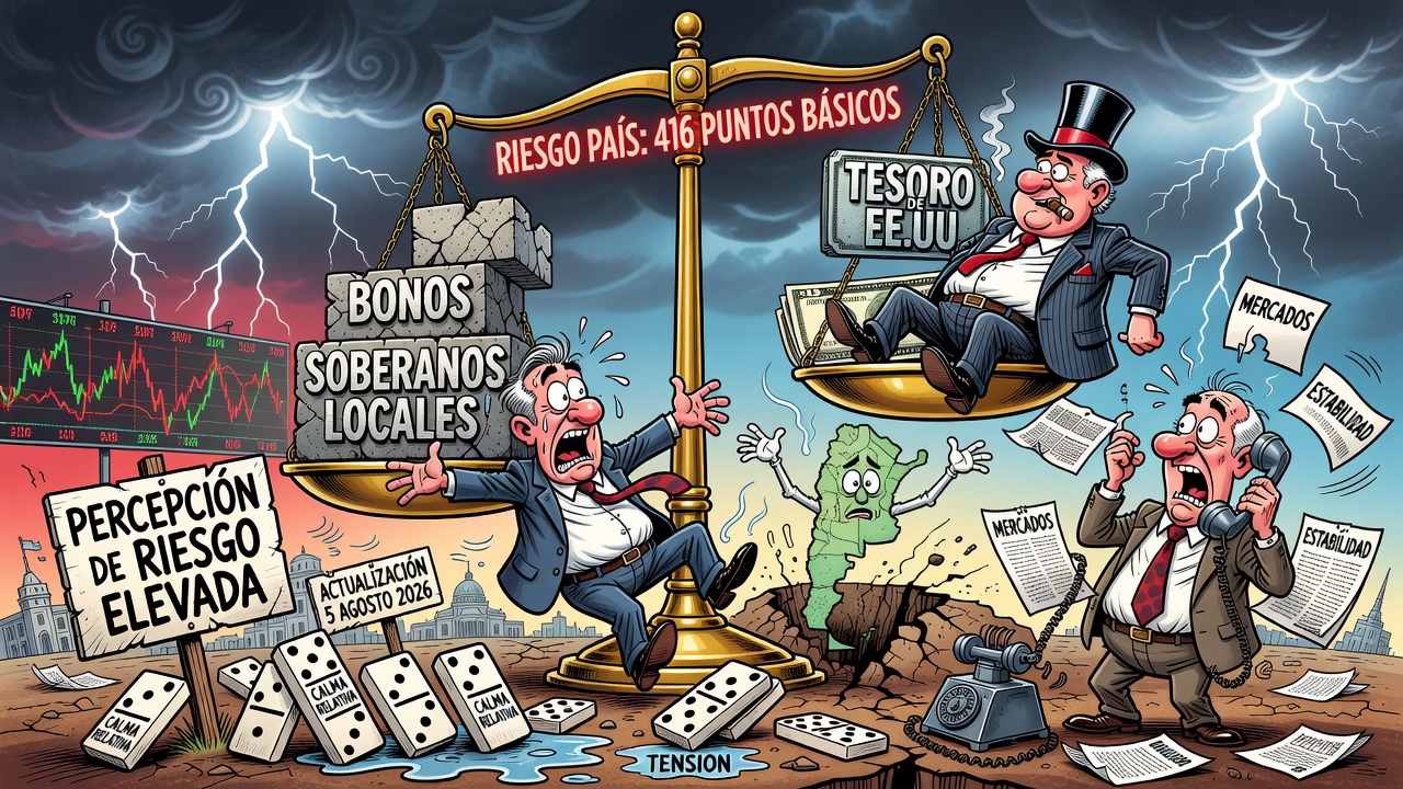 Image for Riesgo país se ubica en 416 puntos básicos
