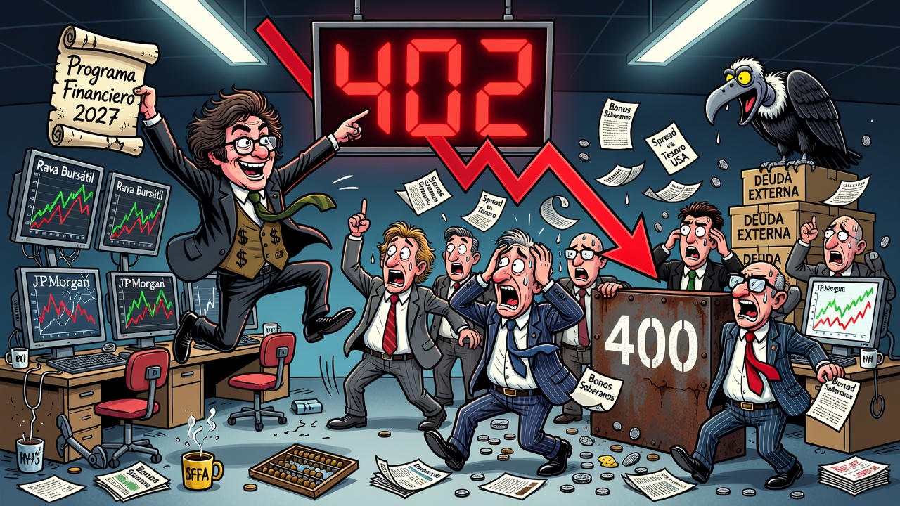 Image for El riesgo país bajó a 402 puntos básicos y se acerca a la barrera de los 400