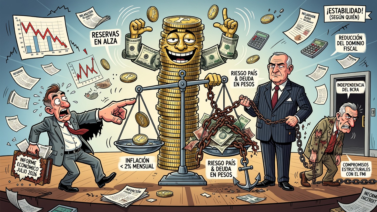 Image for Inflación por debajo del 2% mensual, reservas en alza y compromisos con el FMI, según informe de julio