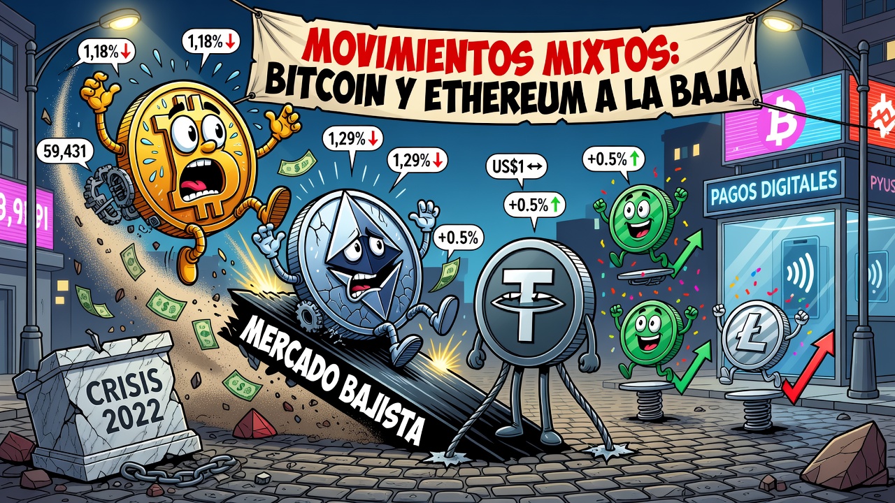 Image for Criptomonedas registran movimientos mixtos: Bitcoin y Ethereum a la baja