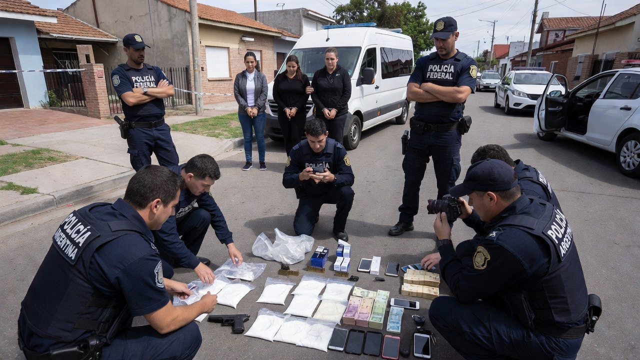 Secuestraron más de 3 kilos de cocaína y detuvieron a cuatro personas tras ocho allanamientos