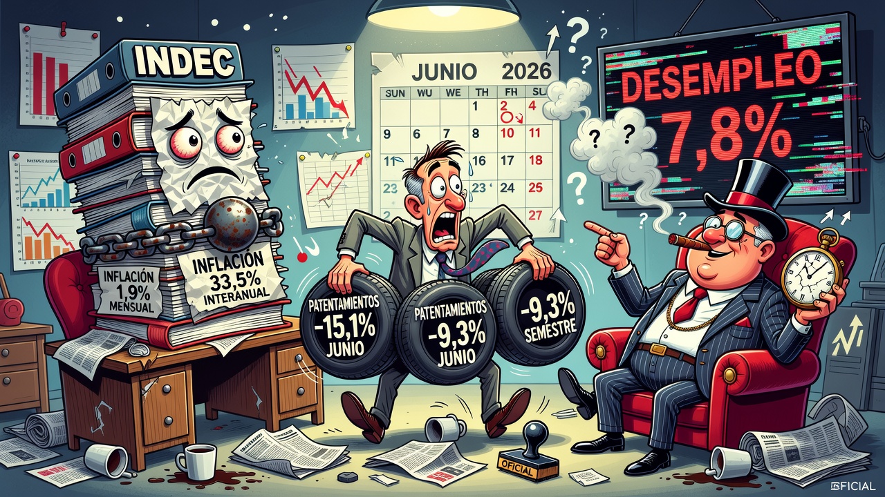 INDEC actualiza indicadores: inflación de junio y patentamientos
