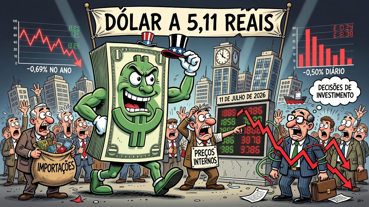 El dólar cotiza a 5,11 reales en Brasil
