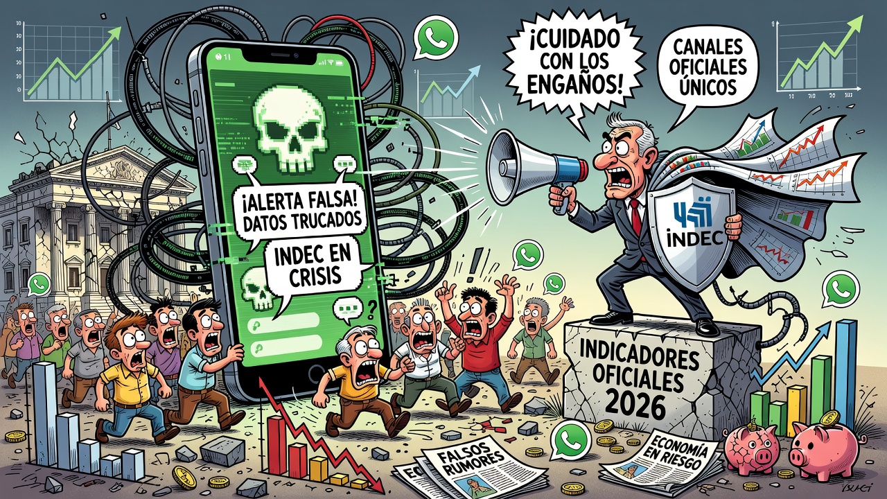 INDEC alertó sobre mensaje falso que circula en WhatsApp