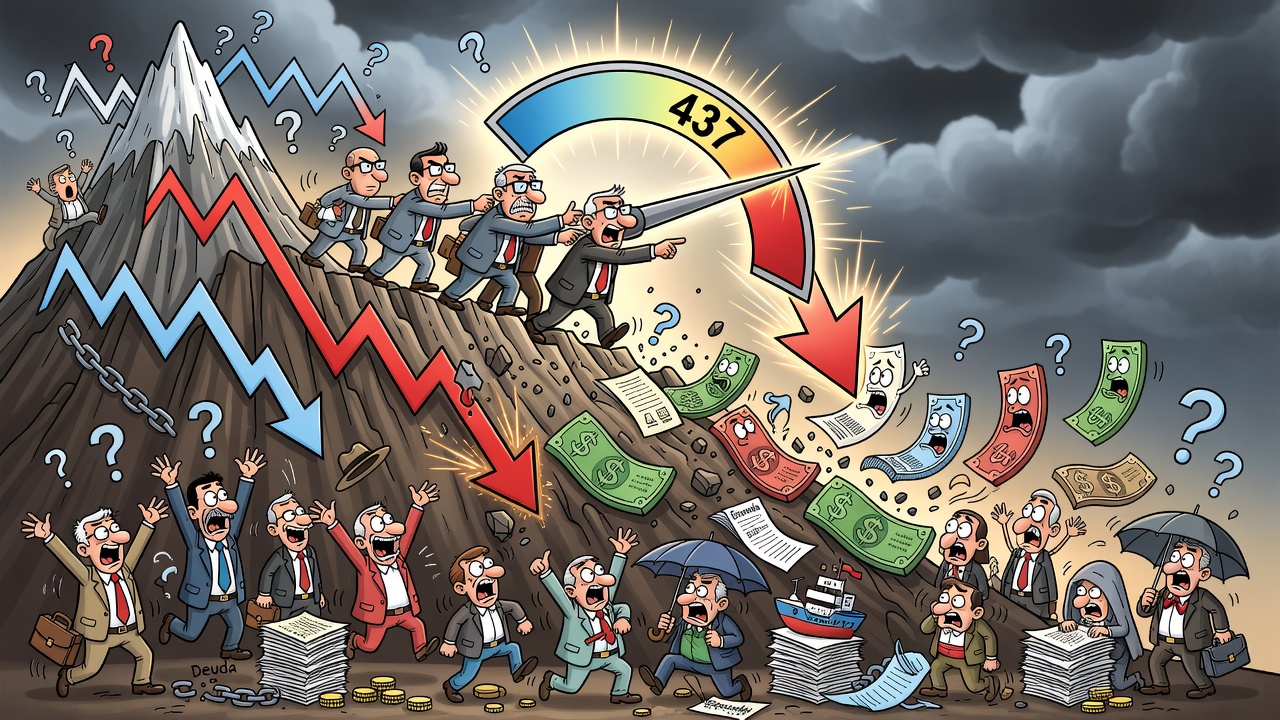 Image for El riesgo país cayó a 437 puntos básicos, mínimo desde 2018