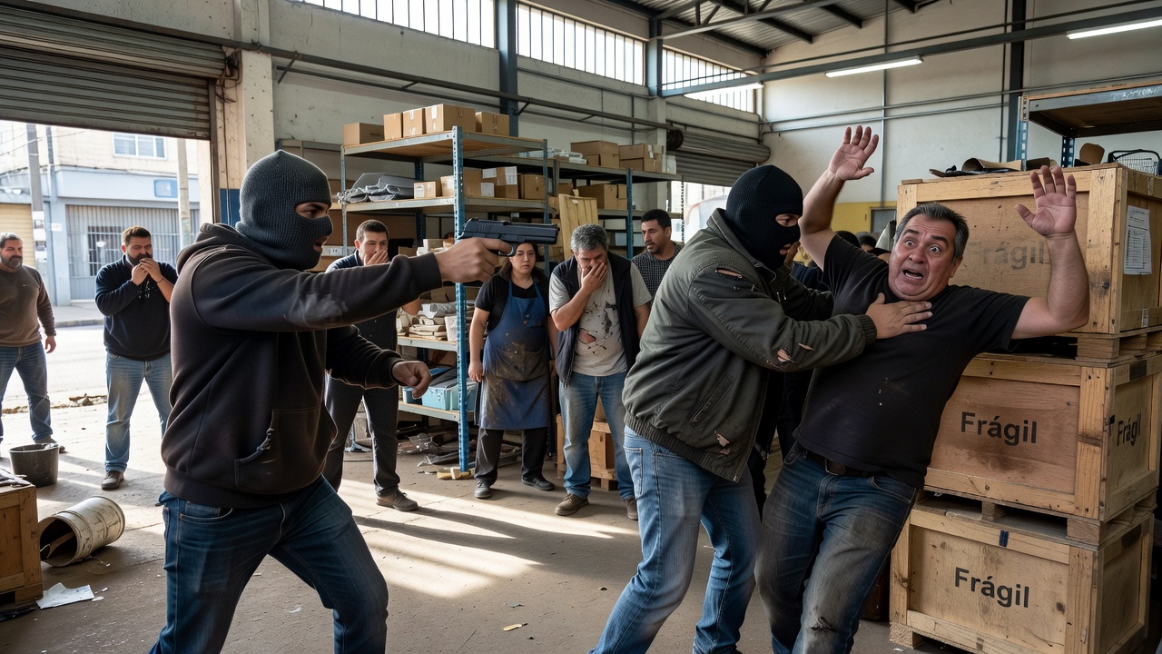 "Te re vuelo la cabeza": violento asalto armado en un almacén de La Perla