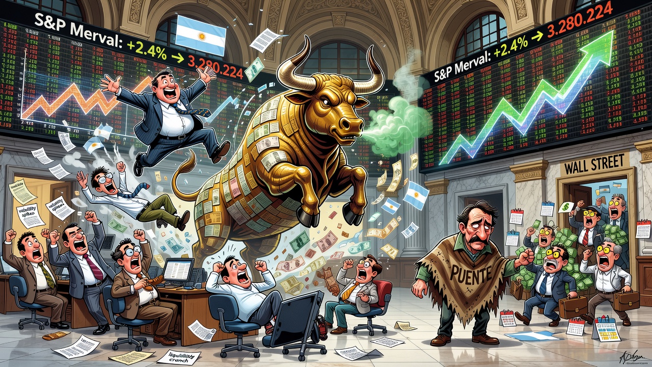 El S&P Merval subió 2,4% y cerró en 3.280.224 puntos