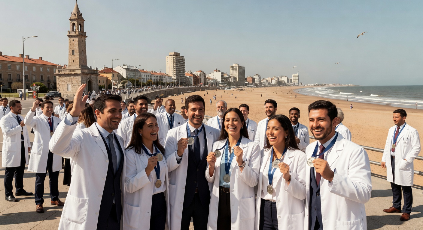 Image for Entregaron medallas a los 201 nuevos médicos de la Facultad de Medicina