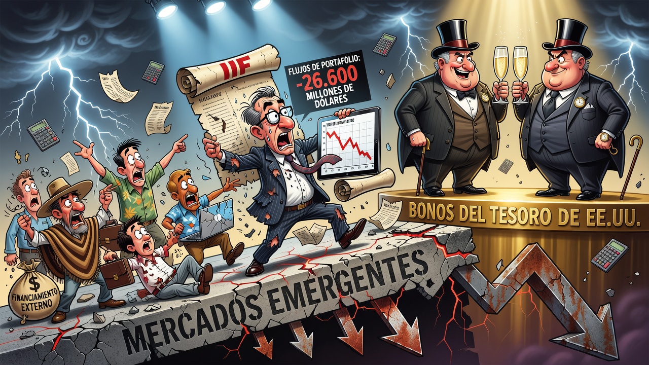 Flujos de portafolio a mercados emergentes se tornaron negativos en mayo según el IIF