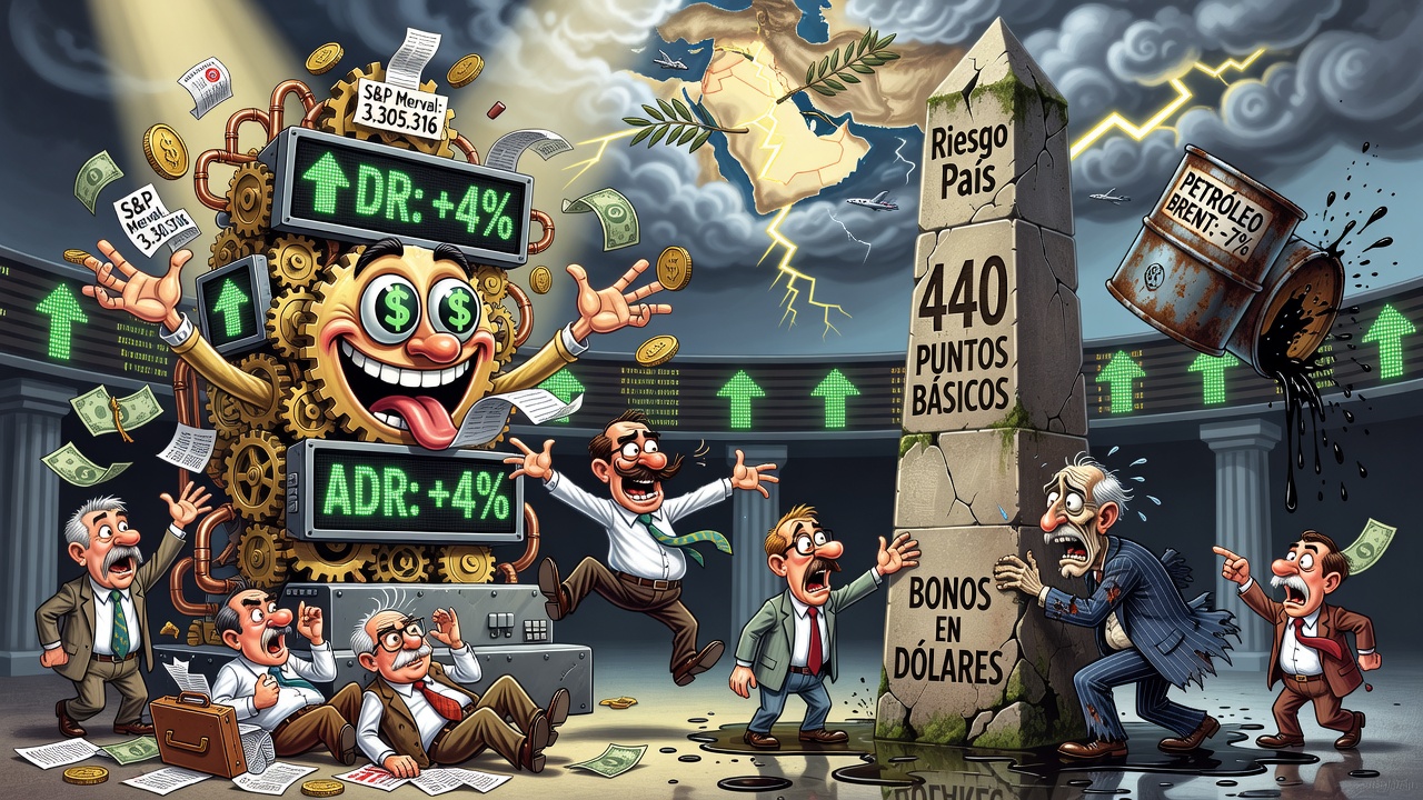 Los ADRs subieron hasta 4% tras la tregua en Medio Oriente, pero el riesgo país se mantuvo cerca de los 440 puntos