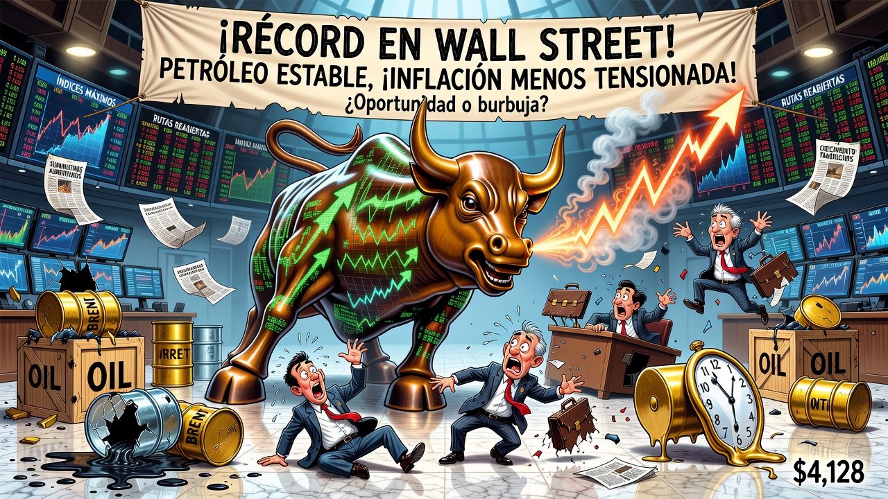 Wall Street cierra en récord con petróleo estabilizado y menor presión inflacionaria por energía