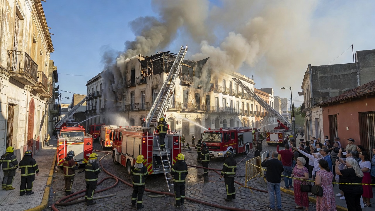 Incendio en hotel de La Perla generó tensión y amplio operativo de emergencias