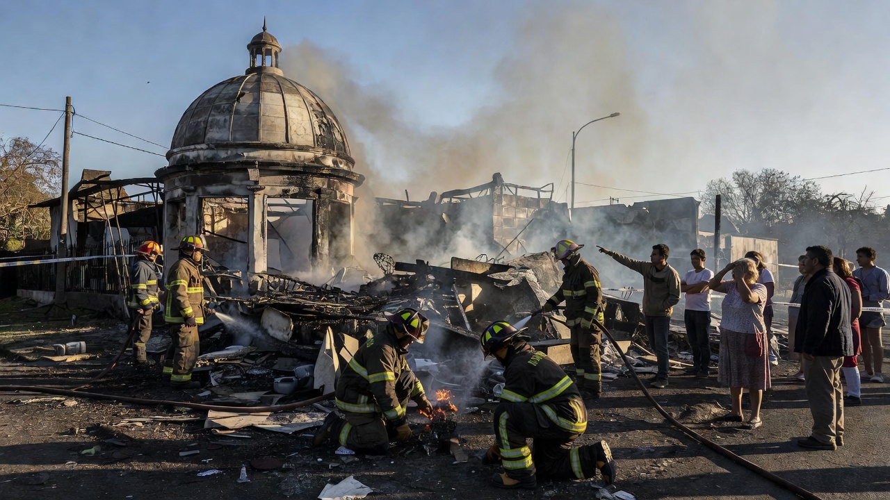 Image for Video: dantesco incendio de una icónica vivienda del barrio Alfar