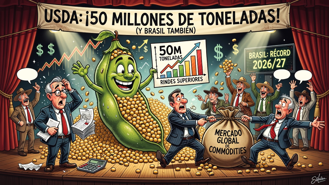 USDA eleva pronóstico de producción de soja argentina a 50 millones de toneladas