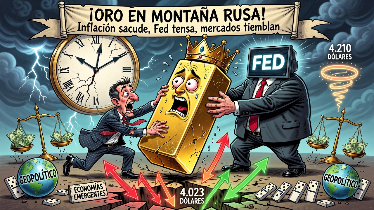 Image for Oro cierra la semana cerca de los 4.210 dólares tras fuerte volatilidad por datos de inflación