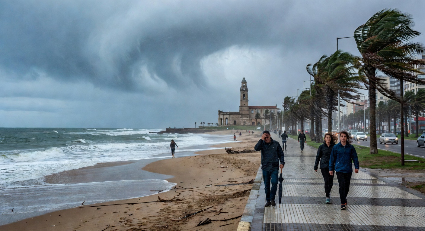 Alerta amarillo por viento fuerte y chaparrones en Mar del Plata