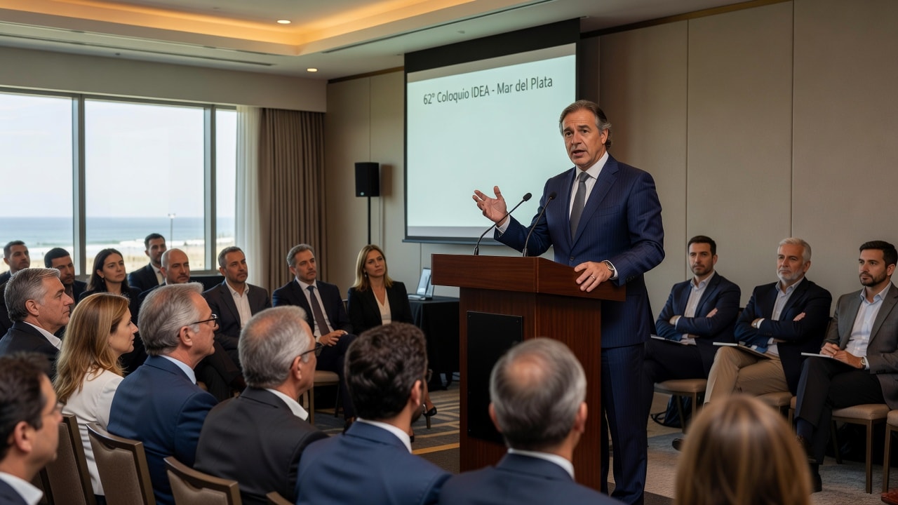 Luis Lacalle Pou disertó en el Coloquio de IDEA que se realiza en Mar del Plata