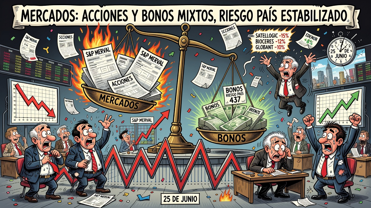 Mercados: las acciones y los bonos negociaron mixtos y se estabilizó el riesgo país