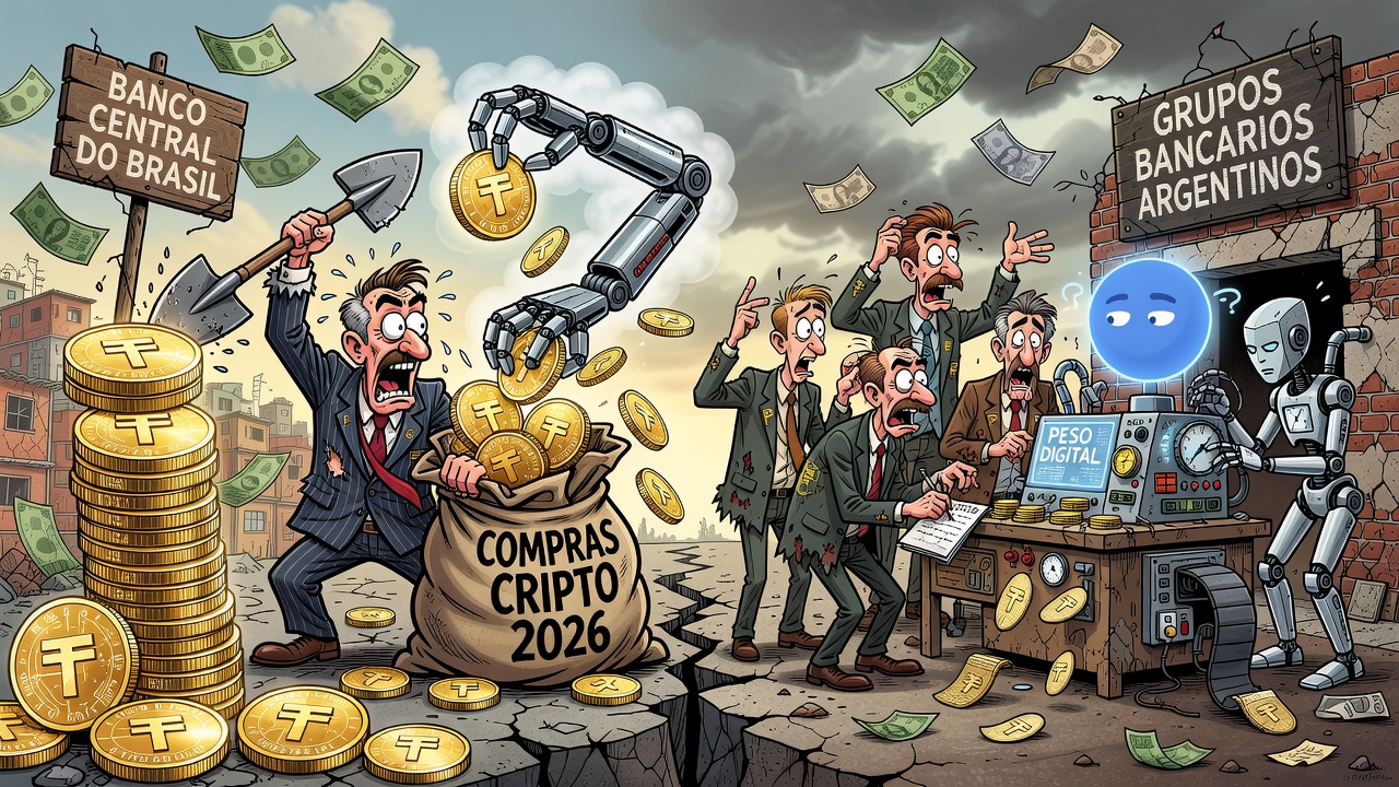 Stablecoins lideran compras de cripto en Brasil y bancos argentinos desarrollan versiones en pesos