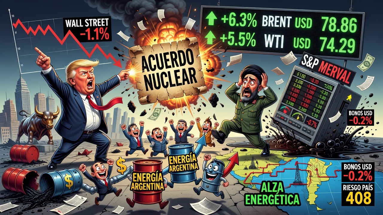 Petróleo se disparó más del 5% por tensiones entre EE.UU. e Irán e impulsó acciones energéticas argentinas