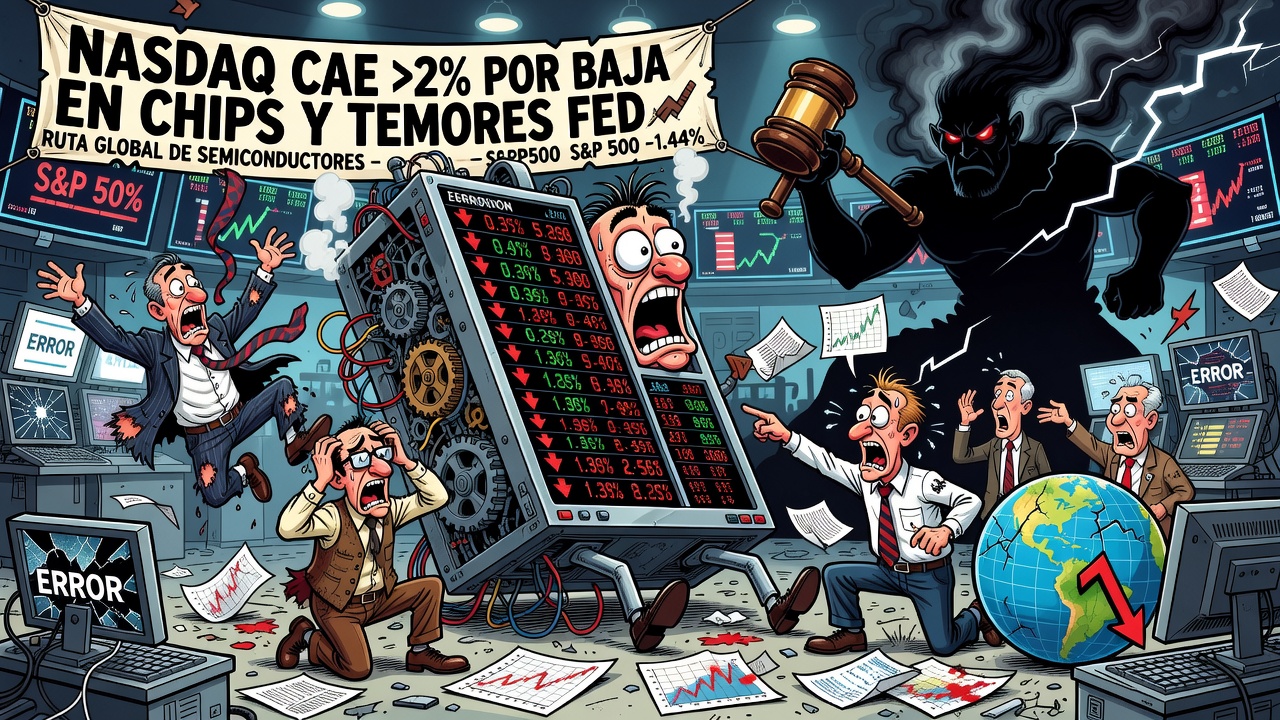 Nasdaq cae más de 2% por fuerte baja en acciones de semiconductores y temores sobre la Fed