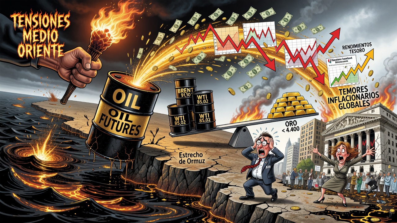 Tensiones en Medio Oriente impulsan precios del petróleo y presionan a Wall Street