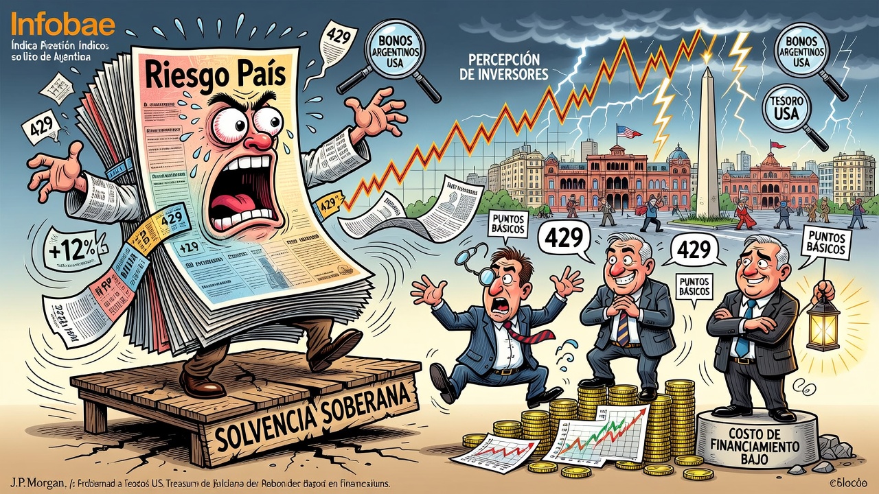 Image for Riesgo país se ubica en 429 puntos básicos