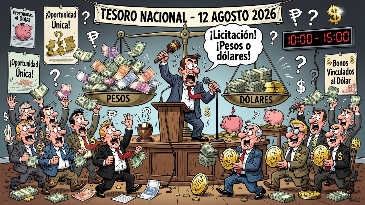 El Tesoro Nacional licitará instrumentos en pesos y dólares este miércoles