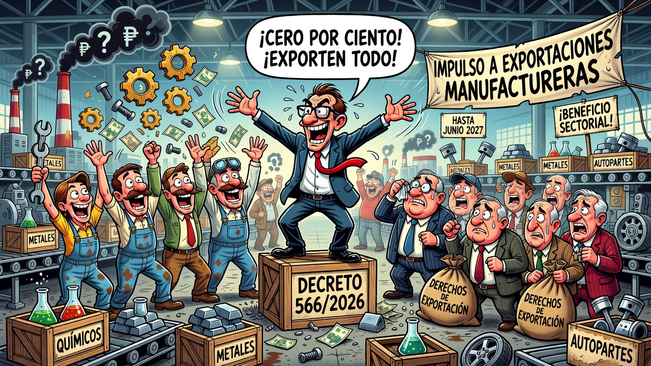 Gobierno reduce derechos de exportación para productos industriales