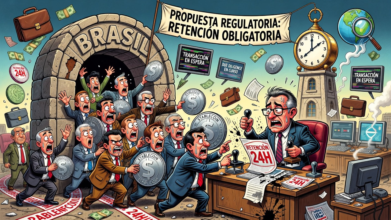 Brasil propone retención de 24 horas para transacciones grandes con stablecoins