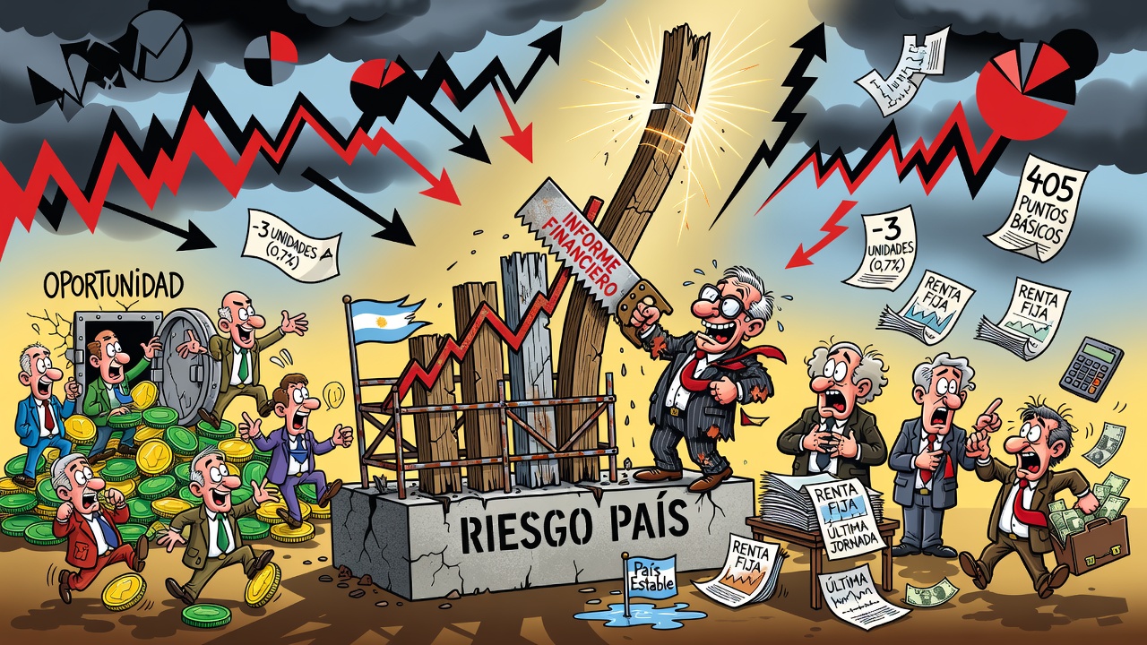 El riesgo país se redujo a 405 puntos básicos