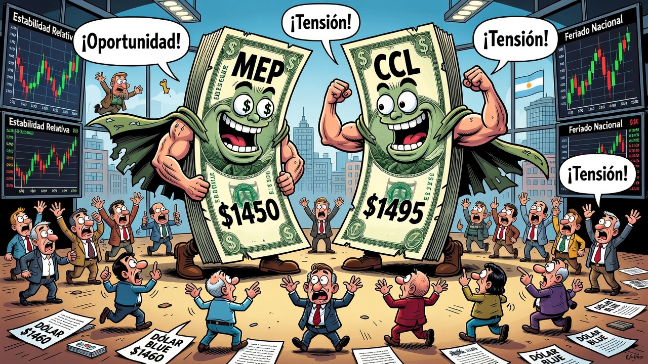 El dólar MEP cotizó cerca de $1450 y el CCL en torno a $1495
