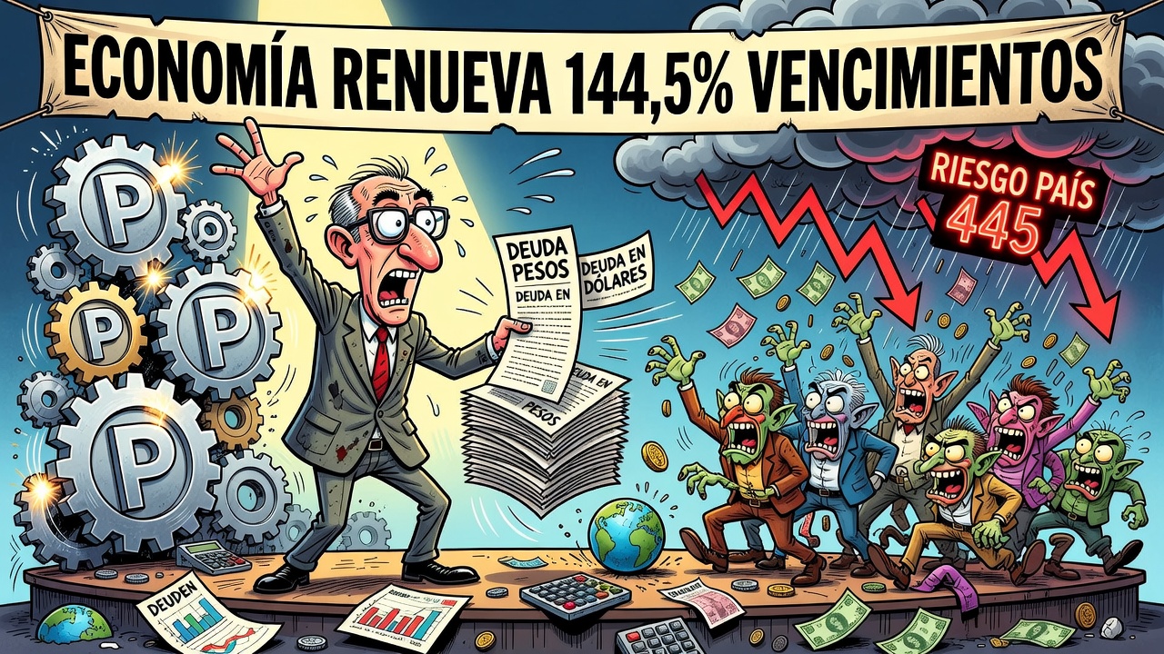 Economía renovó 144,5% de vencimientos en licitación de deuda en pesos y dólares