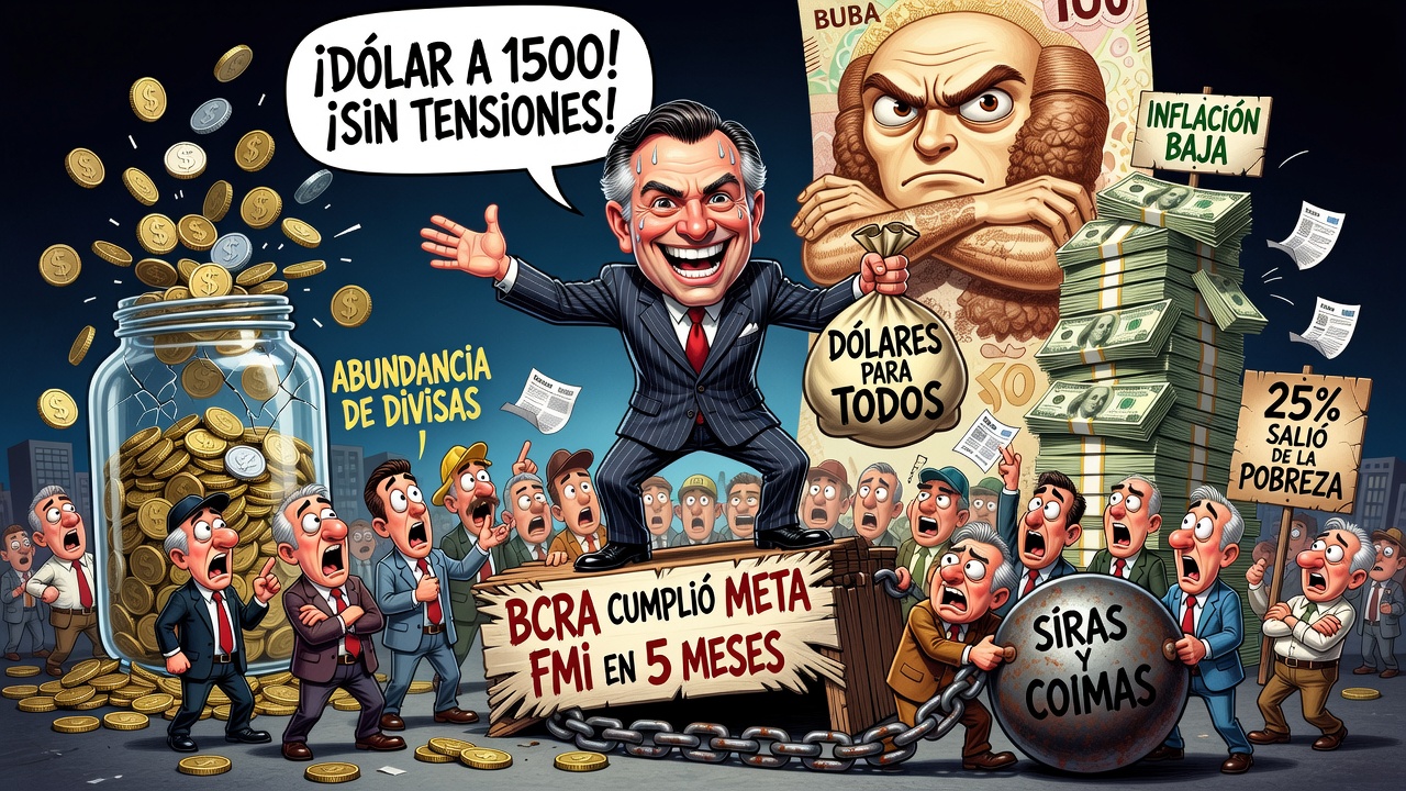Caputo afirmó que hay dólares para todos y que el BCRA cumplió la meta de reservas con el FMI en cinco meses