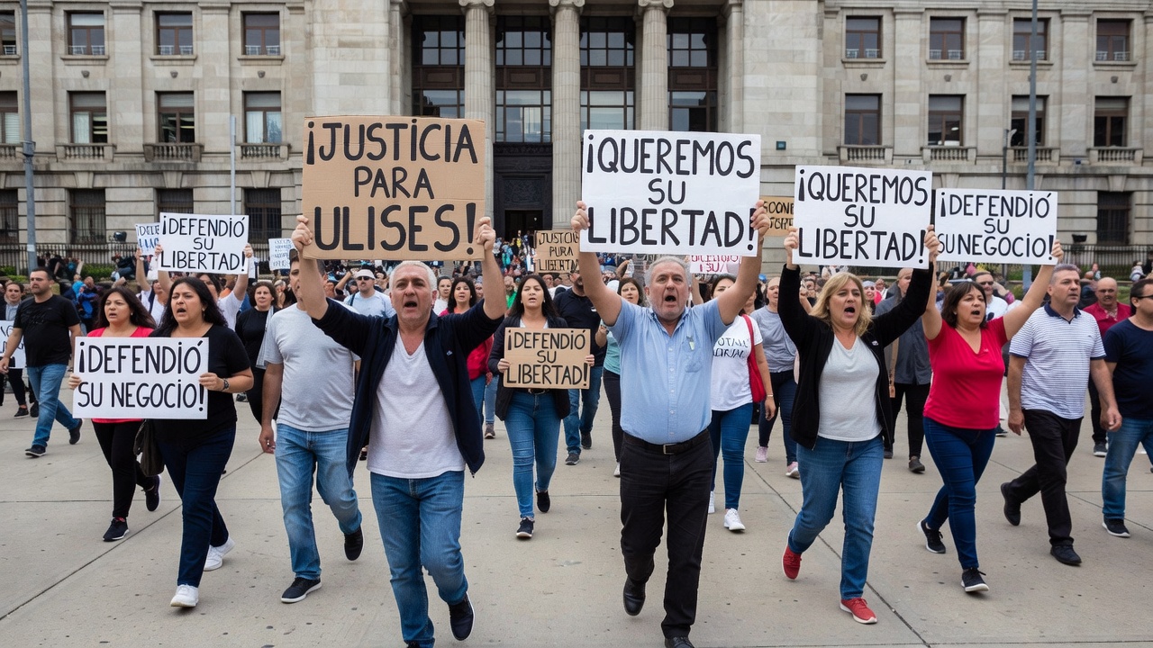 Marchan en apoyo al comerciante que mató al menor y reclaman su excarcelación: tensión en tribunales