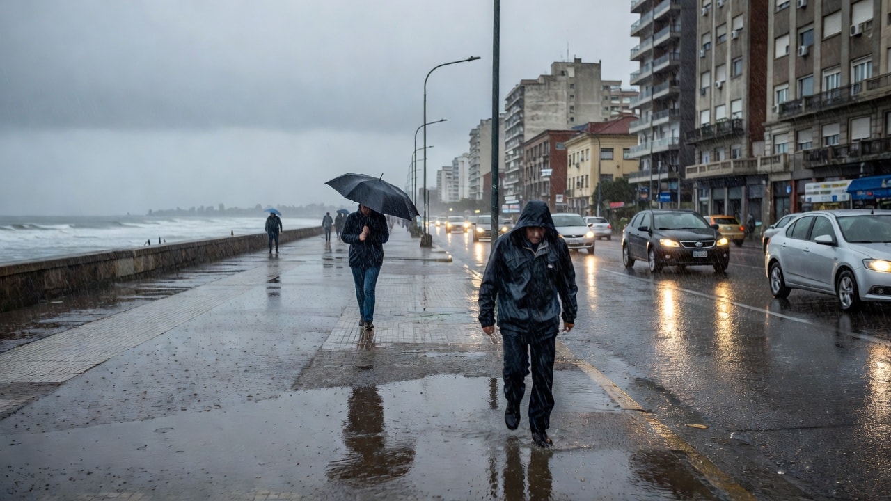 SMN emite alerta amarilla por lluvias intensas para la mañana de este martes en Mar del Plata