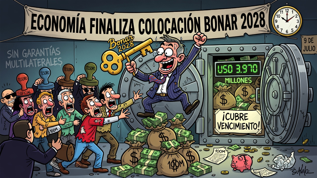Image for Economía completó la colocación del Bonar 2028