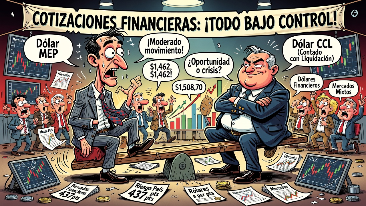 Cotizaciones del dólar MEP y CCL con movimientos moderados
