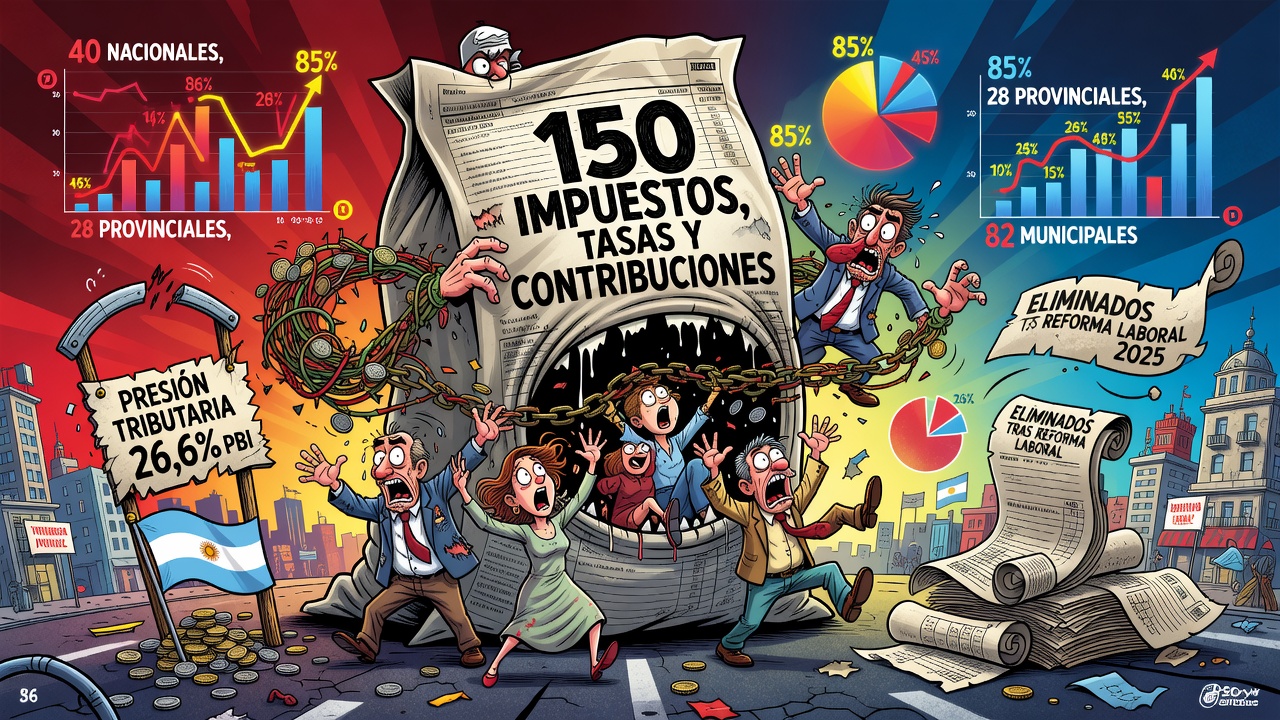 Los argentinos aún afrontan 150 impuestos, tasas y contribuciones