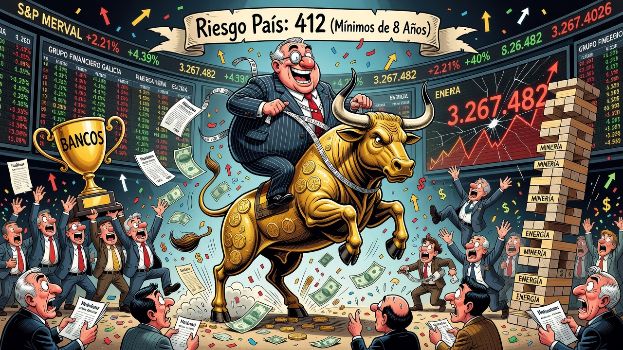 El Merval subió 2,21% impulsado por bancos y cerró en 3.267.482 puntos