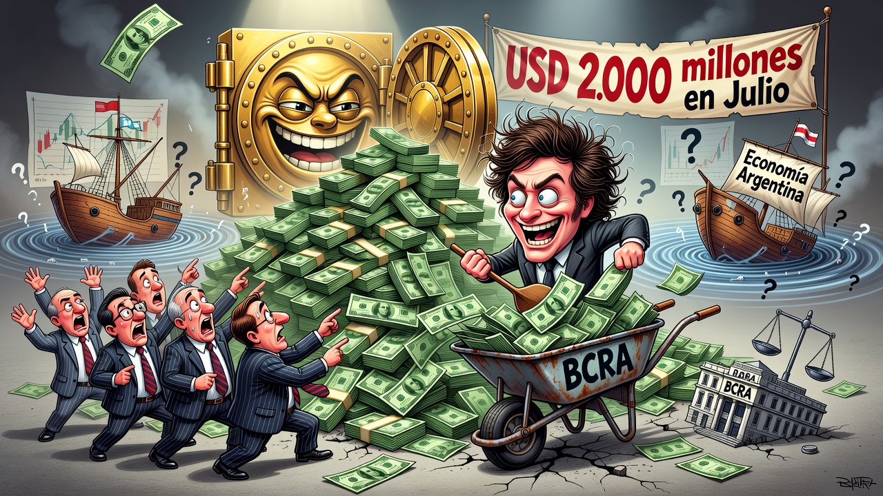 El BCRA compró USD 117 millones, superó los USD 2.000 millones en julio y las reservas alcanzaron los USD 49.001 millones